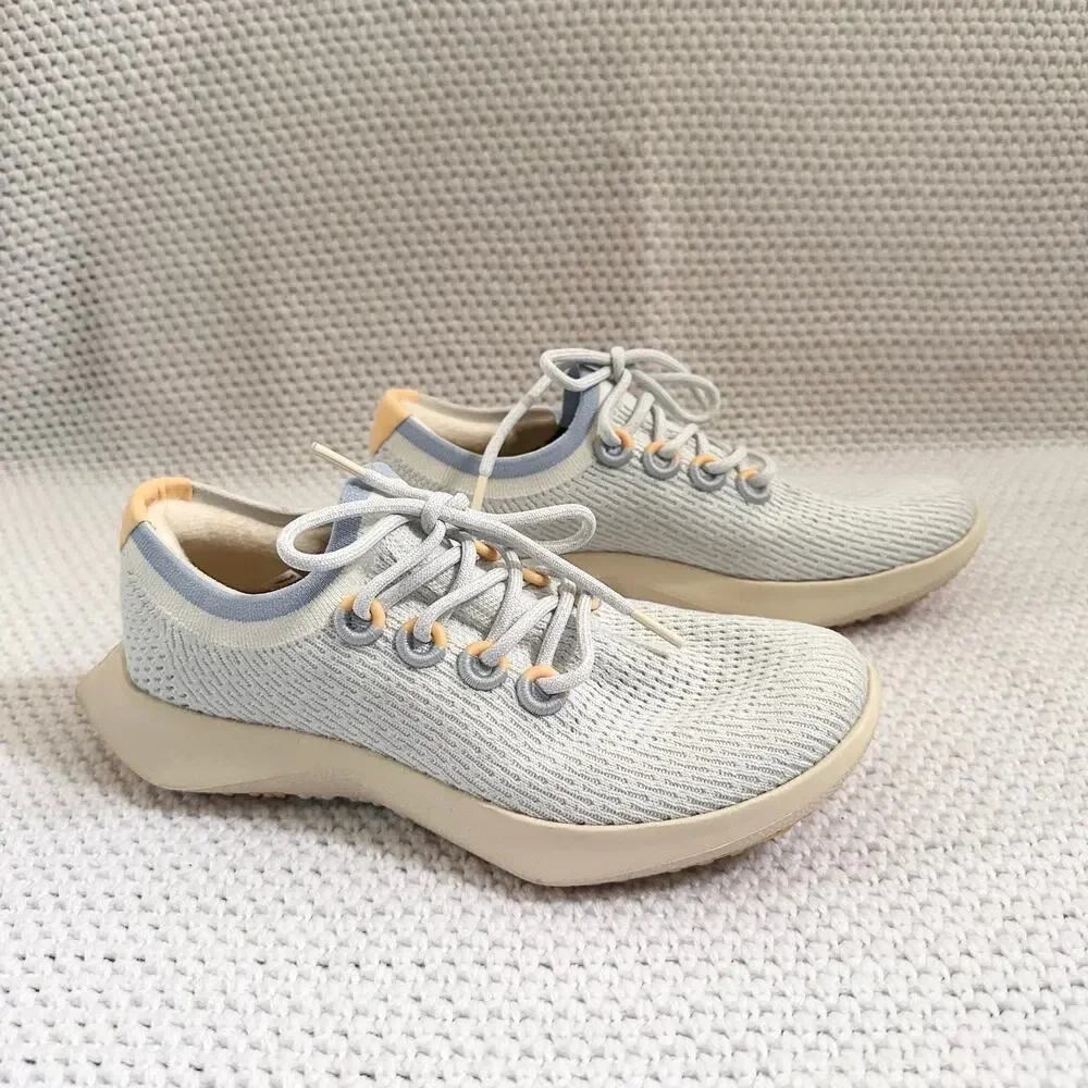 Allbirds Tree Dasher 2 Breezy Blue Beige Hush Sole Athletic Sneakers Women 9.5